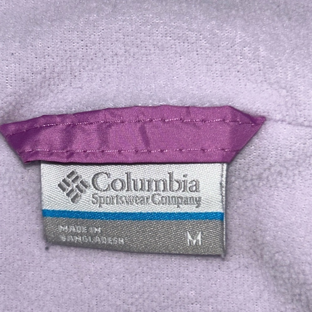 Columbia windbreaker hoodie fleece lined Sz M Women's Lavender Lilac Ski - Picture 15 of 16